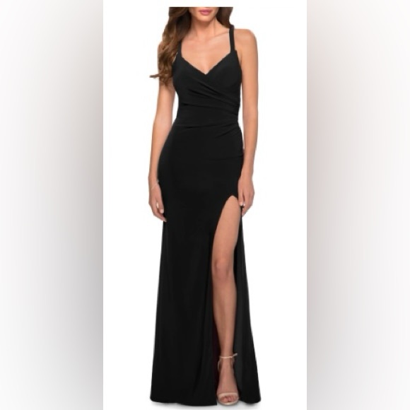 La Femme Dresses & Skirts - LA FEMME Elegant Black Evening Gown